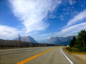 Driving to Going to the Sun Road